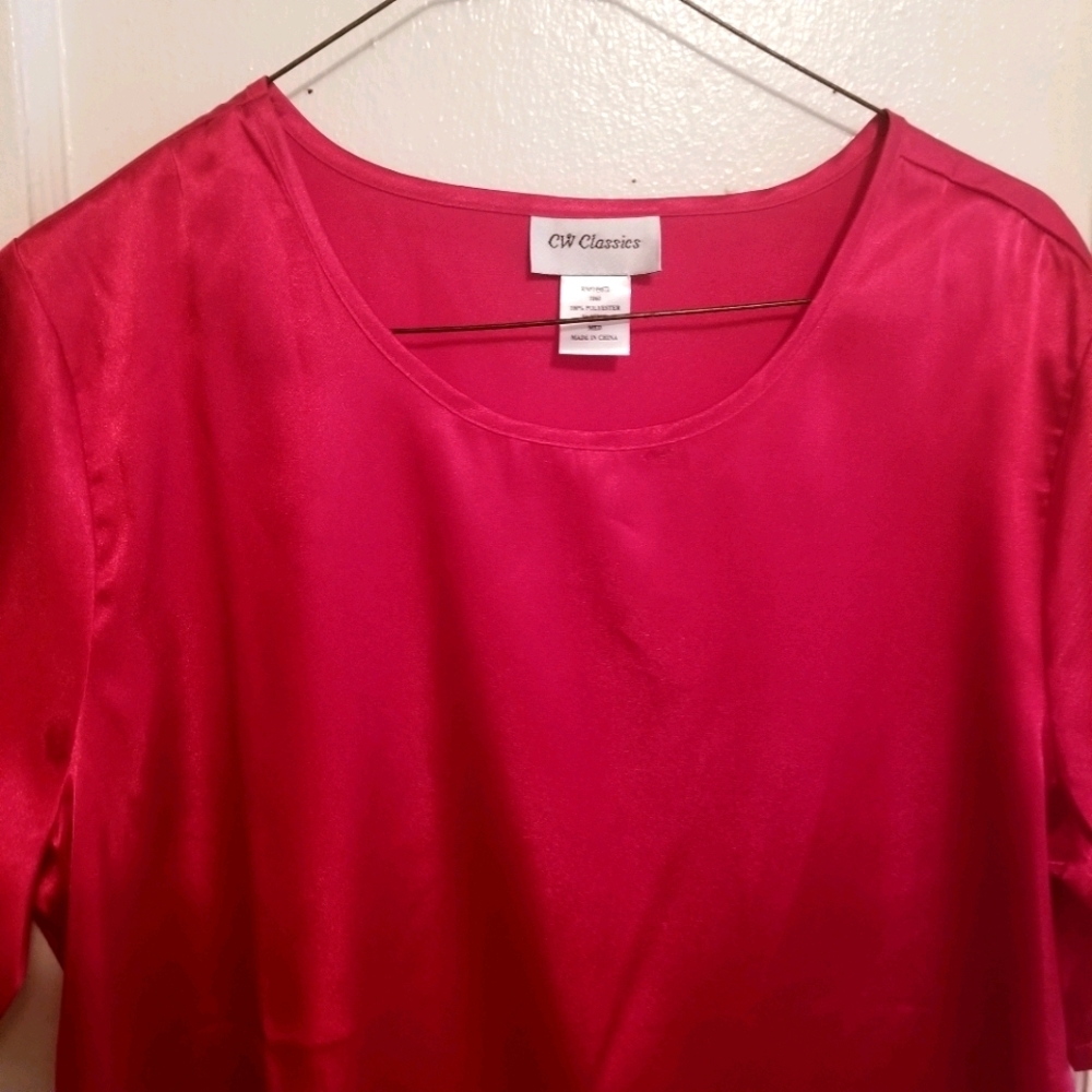 Vtg Women's Red Top M - Picture 2 of 4